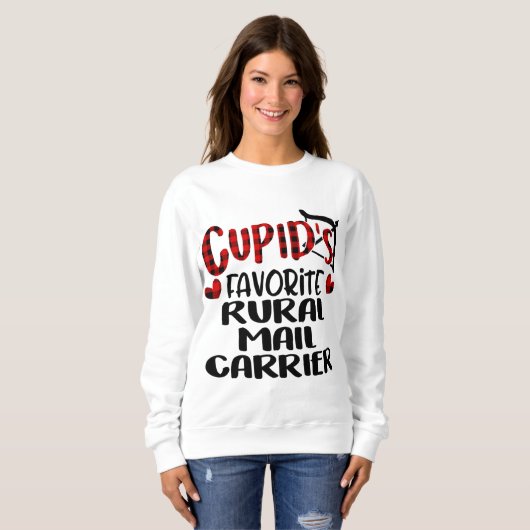 Valentines Cupid Favorite Rural Mail Carrier Buffa Sweatshirt (Vorne ganz)