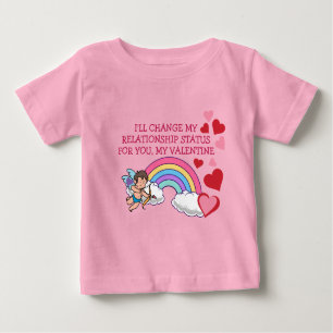 Valentines Cupid Liebe Hört Regenbogen Social Medi Baby T-shirt
