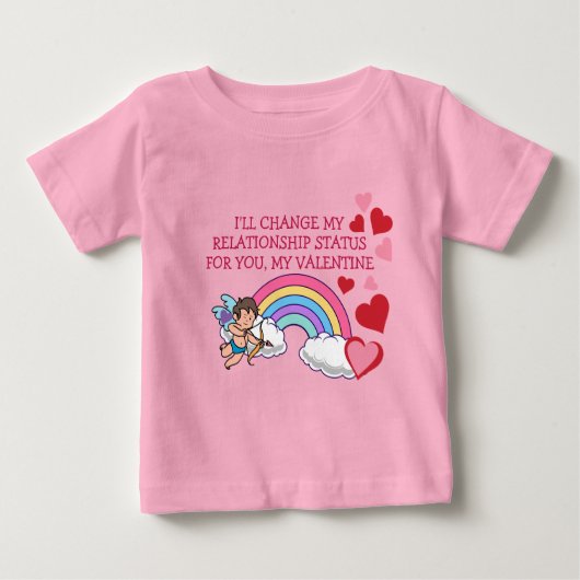 Valentines Cupid Liebe Hört Regenbogen Social Medi Baby T-shirt (Vorderseite)