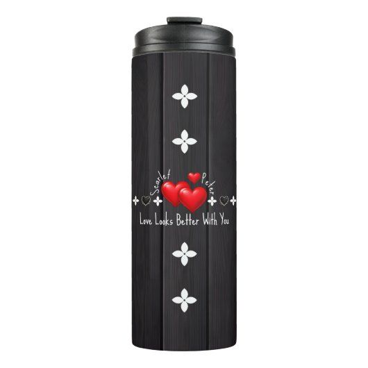 Valentines Custom Name Thermal Tumblers & Quotes  Thermosbecher (Vorderseite)