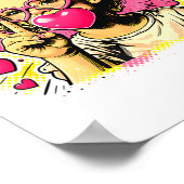 Valentines Cute Cupid Heart Angel Love Holiday Com Poster (Ecke)