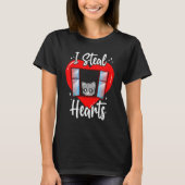 Valentines Cute Raccoon I Steal Hearts Valentines  T-Shirt (Vorderseite)