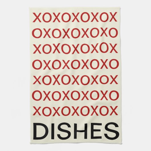 VALENTINE'S DAHUGS AND KISSES KÜCHE DISH TOWEL HANDTUCH (Vertikal)