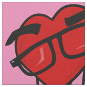 VALENTINE'S DARED HEART GRAPHIC PINK FABRIC STOFF (Nahaufnahme)