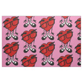 VALENTINE'S DARED HEART GRAPHIC PINK FABRIC STOFF (Fat Quarter (45,7 x 55,9 cm))