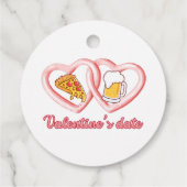 Valentine's Date Pizza Beer Geschenkanhänger (Rückseite)