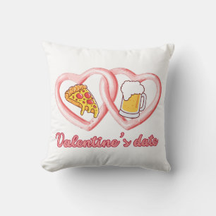 Valentine's Date Pizza Beer Kissen