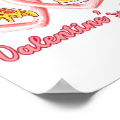 Valentine's Date Pizza Beer Poster (Ecke)