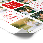 Valentine's Day 14 Photo Collage Messages for Mom Poster (Ecke)