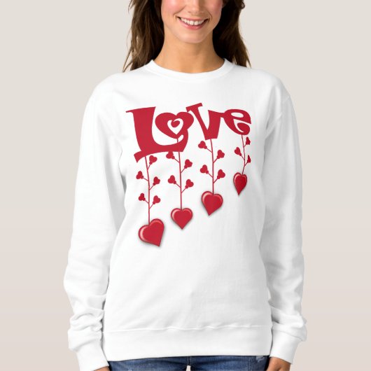 VALENTINE's DAY 2026 LIEBE RED HEART Sweatshirt (Vorderseite)