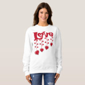 VALENTINE's DAY 2026 LIEBE RED HEART Sweatshirt (Vorne ganz)