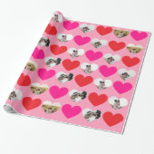 Valentine's Day 4 Photo Red and Pink Heart Pattern Geschenkpapier (Ungerollt)
