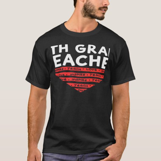 Valentines Day 4th Grade Teacher Appreciation Hear T-Shirt (Vorderseite)