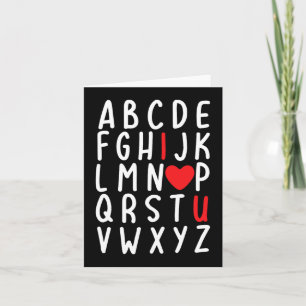 Valentine's Day Abc I Liebe You Heart Teacher Gesc Karte