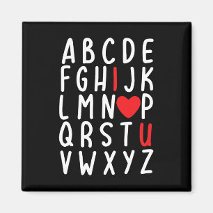 Valentine's Day Abc I Liebe You Heart Teacher Gesc Magnet