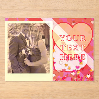 Valentine's Day Acrylic Invitations Acryleinladungen