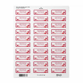 Valentine's Day Address Labels - Rot und Rosa Herz (Vorne)