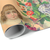 VALENTINE'S DAY ANGELS IN PEACH Wrapping Paper Geschenkpapier (Rolleneckpunkt)