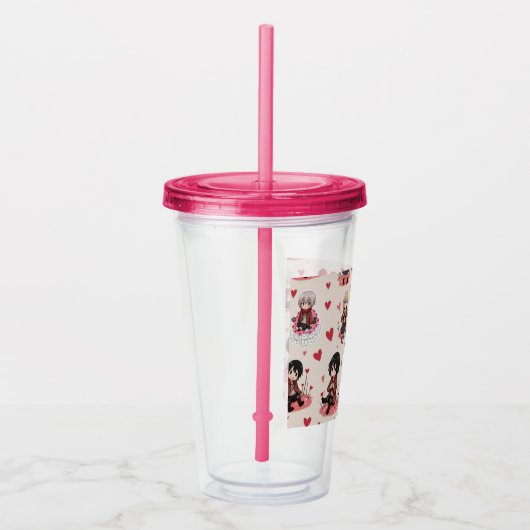 VALENTINE'S DAY ANIME CLEAR TUMBLER ACRYLTRINKBECHER (Rechts)