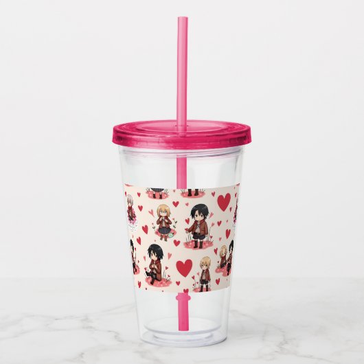 VALENTINE'S DAY ANIME CLEAR TUMBLER ACRYLTRINKBECHER (Vorderseite)