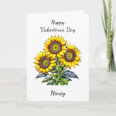 Valentine's Day | Aquarellblumen Karte (Vorderseite)