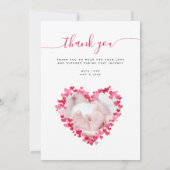 Valentine's Day Baby Flat Announcement Card Ankündigung (Rückseite)