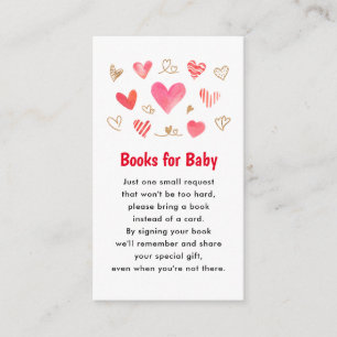 Valentines Day Baby Shower Books for Baby Begleitkarte