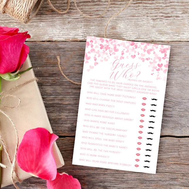 Valentine's Day Baby Shower Guess Who Game (Von Creator hochgeladen)