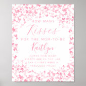 Valentine's Day Baby Shower How Many Kisses Game Poster (Vorne)