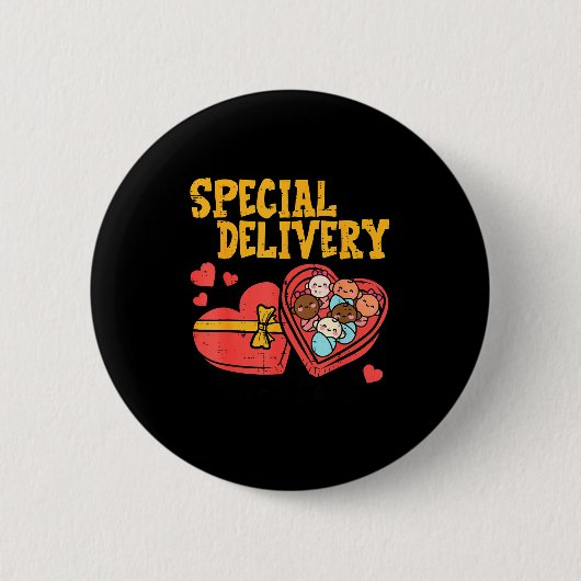 Valentines Day Baby Special Labor Delivery Nurse W Button (Vorderseite)