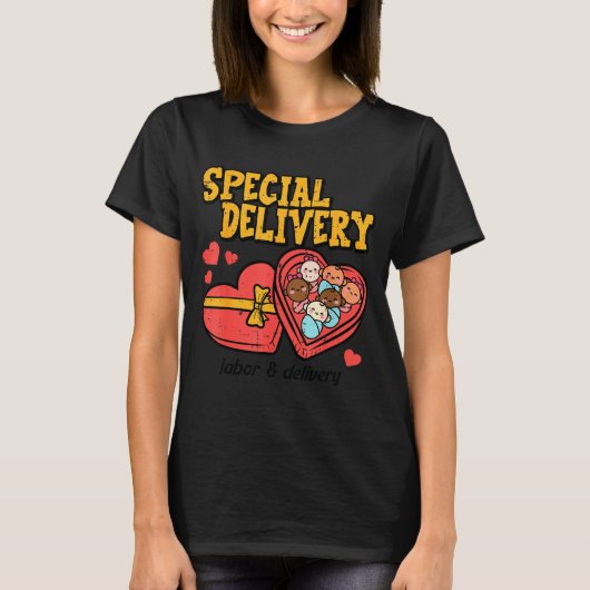 Valentines Day Baby Special Labor Delivery Nurse W T-Shirt (Vorderseite)