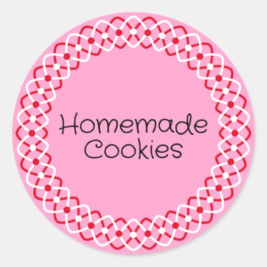 Valentine's Day Bakery Box Verpackung Runder Aufkleber (Vorderseite)