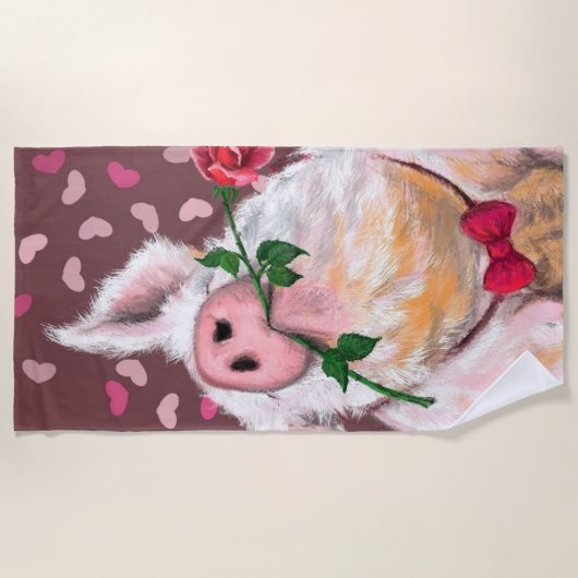 Valentine's Day Beach Handtuch Geschenk Gentleman (Vorderseite)