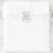 Valentine's Day Bear Couple Custom Initials Runder Aufkleber (Tasche)