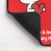 Valentine's Day Bear Heart Joyful Love Laughter  Mousepad (Ecke)