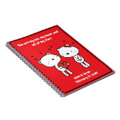 Valentine's Day Bear Heart: Joyful Love Laughter Notizblock (Rechte Seite)