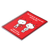Valentine's Day Bear Heart: Joyful Love Laughter Notizblock (Linke Seite)
