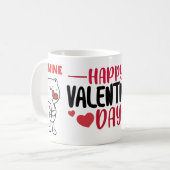 Valentine's Day Bear Love Heart Kaffeetasse (Vorderseite Links)