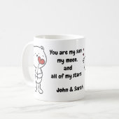 Valentine's Day Bear Love Heart Kaffeetasse (Vorderseite Links)