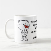 Valentine's Day Bear Love Heart Kaffeetasse (Links)