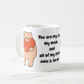Valentine's Day Bear Love Heart Kaffeetasse (Vorderseite Links)