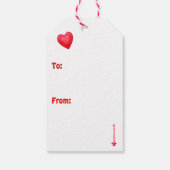 Valentine's Day Birthday Cake Custom Candles Geschenkanhänger (Rückseite)