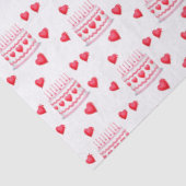 Valentine's Day Birthday Cake Pattern Seidenpapier (Ausschnitt)