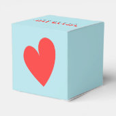 Valentine's Day Boy Baby Shower Herz Geschenkschachtel (Rückseite)