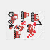 Valentines Day Boys Kids Toddler Construction Truc Fleecedecke (Vorderseite (Horizontal))