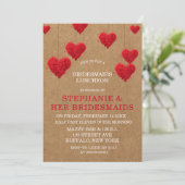 Valentine's Day Bridesmaids Luncheon Einladung (Stehend Vorderseite)