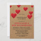 Valentine's Day Bridesmaids Luncheon Einladung (Vorderseite)