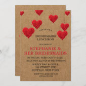 Valentine's Day Bridesmaids Luncheon Einladung (Vorne/Hinten)