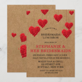 Valentine's Day Bridesmaids Luncheon Einladung