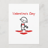 Valentine's Day Broken Heart Man Color Postkarte (Vorderseite)